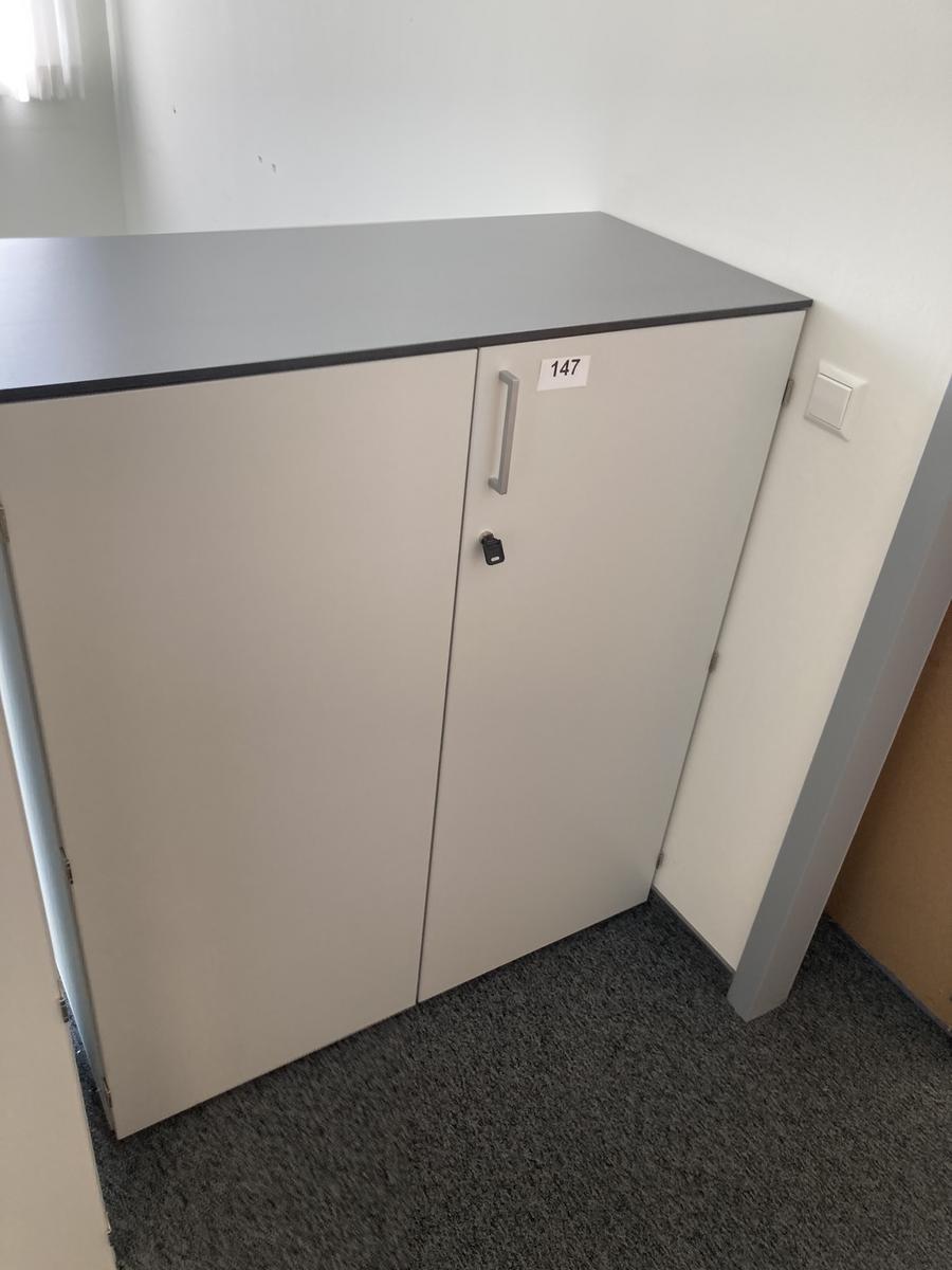 Aktenschrank, 3 Ordnerhöhen, Maße: ca.100 x 45 x 113 cm
